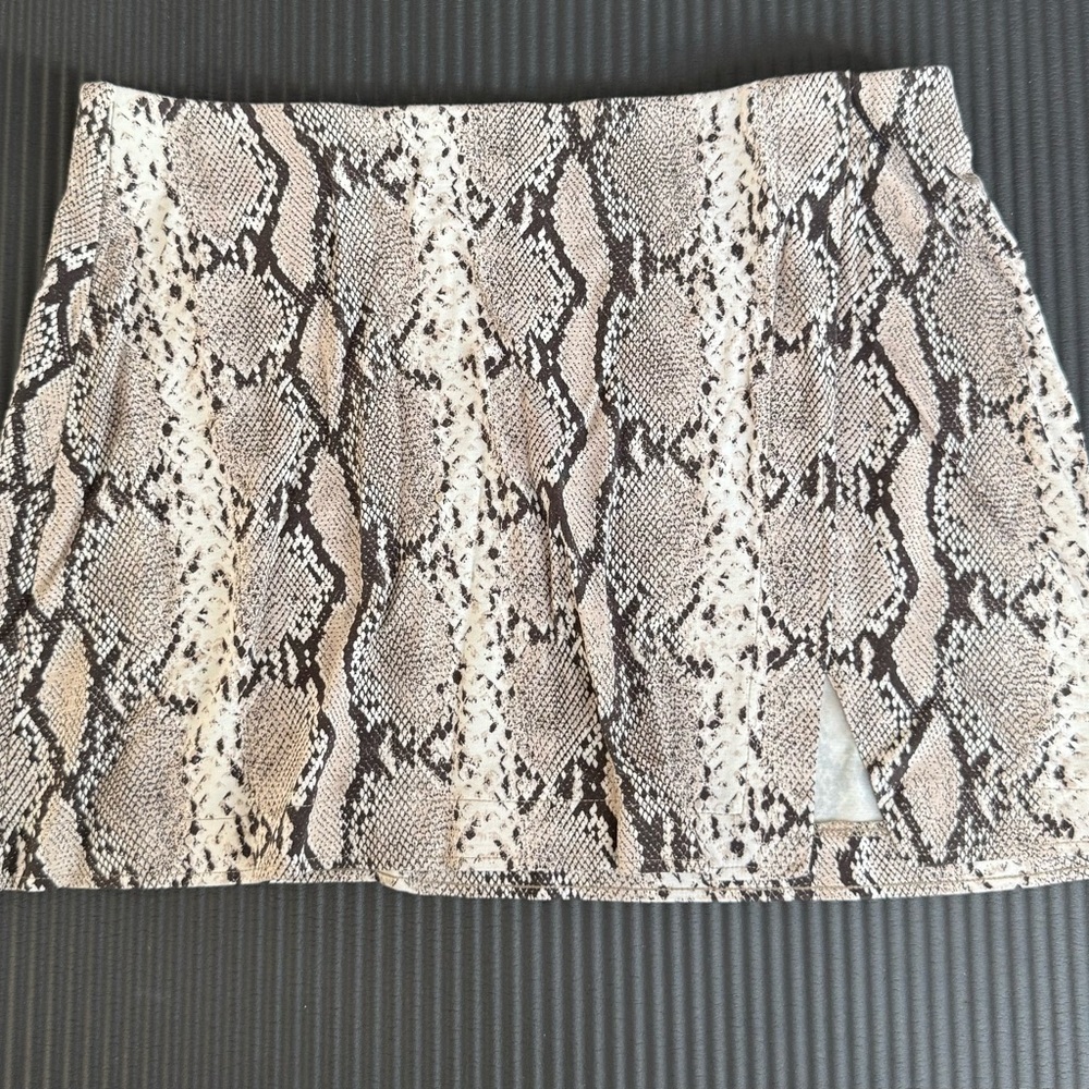 H&M Snake Print Mini Skirt